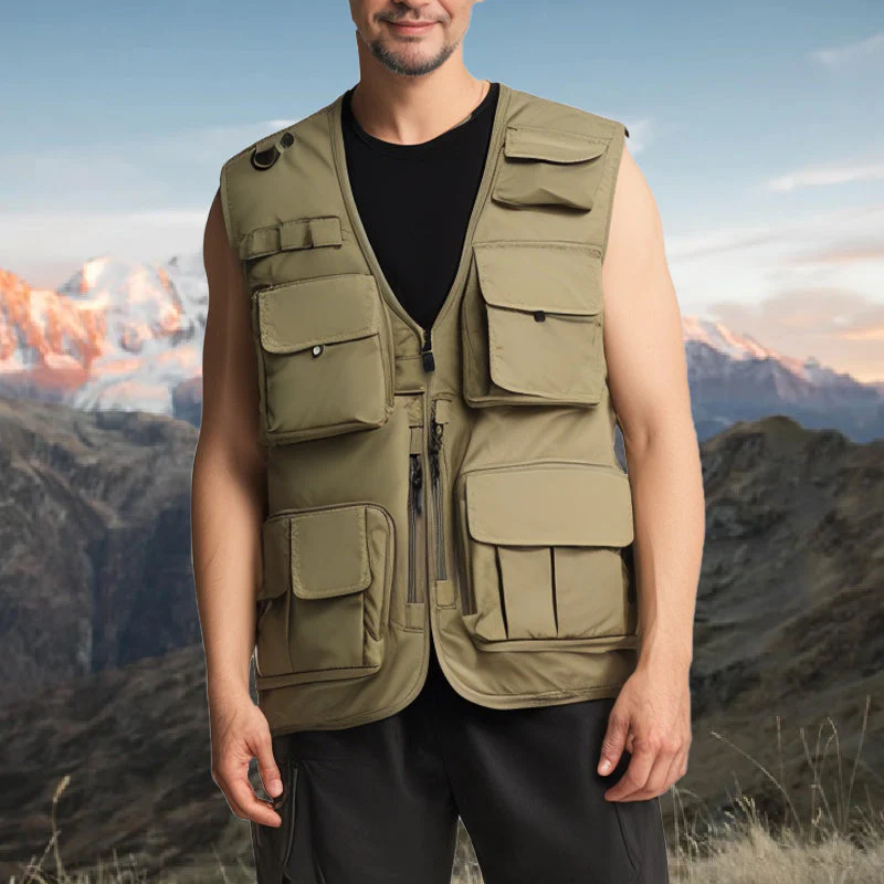 🔥Today 50% off🔥Men's Multi-Pocket Breathable Hiking Vest