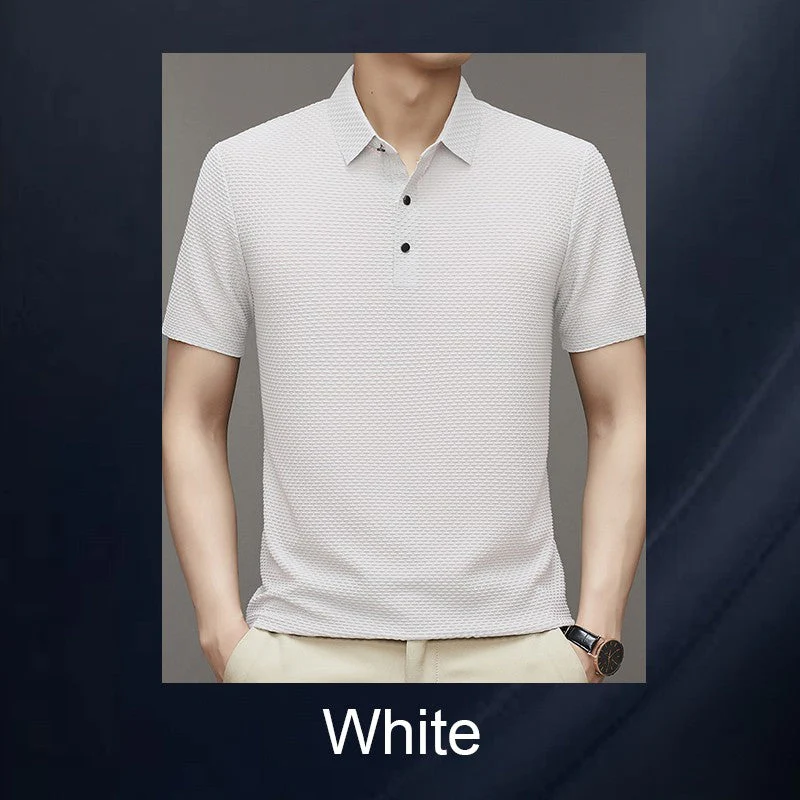 Men's Quick Dry Breathable Silk Polo Shirt