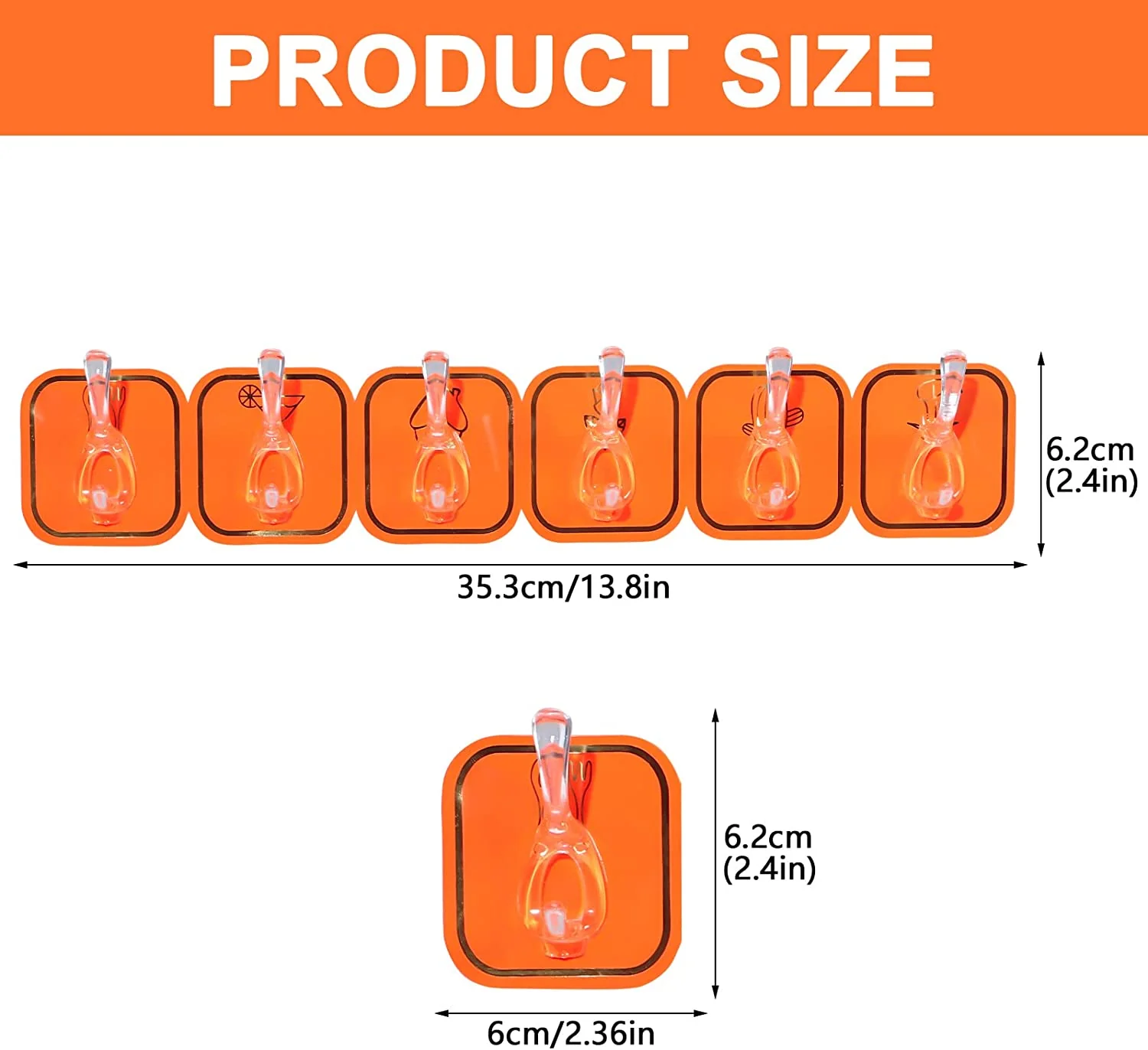 🔥Last Day Sale 49%🔥MULTIFUNCTIONAL TRANSPARENT 6 HOOKS