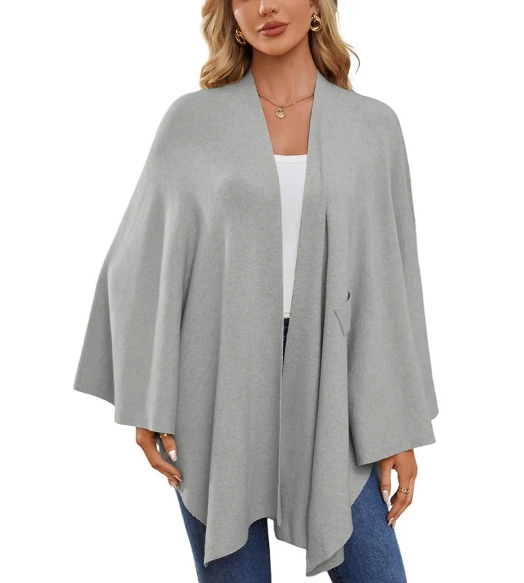 🔥Last Day Sale 49%🔥Elegant Shawl Wraps Soft Open Front Poncho Sweater