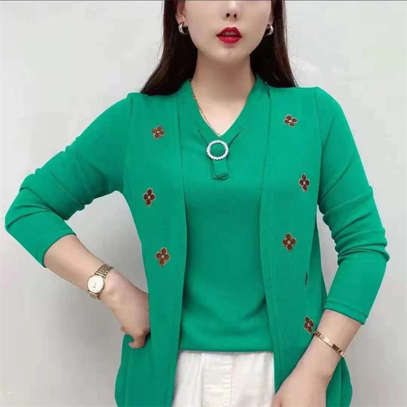 🔥Last Day Sale 49%🔥Women's Elegant Embroidered Flowers V-Neck Top