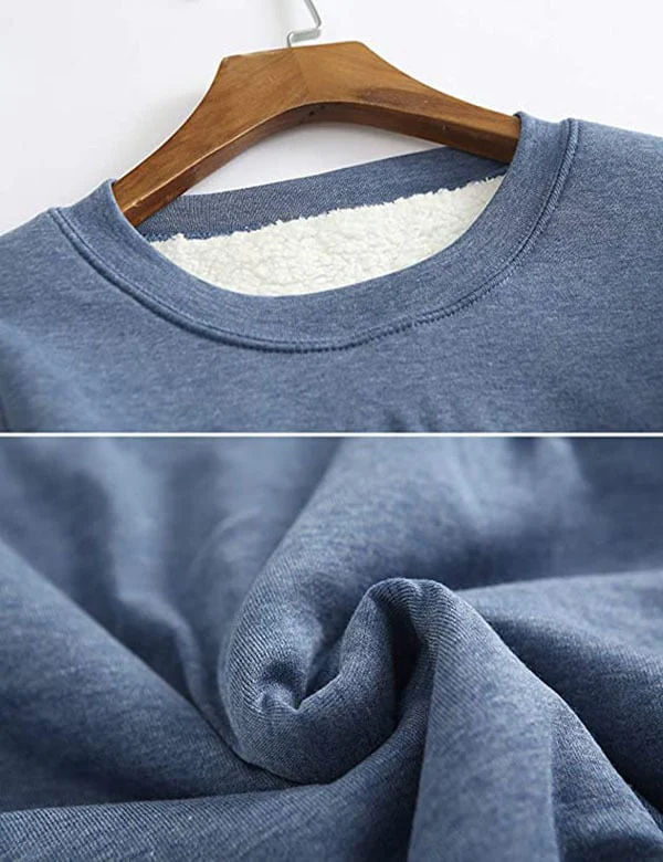 ❄Get ready for the cold season❄Women‘s NEW Casual Cotton Round Neck Solid Sweatshirt🙋‍♀️