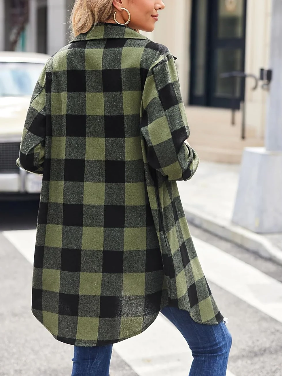 Women's Flannel Long Sleeve Plaid Button Down Shirts