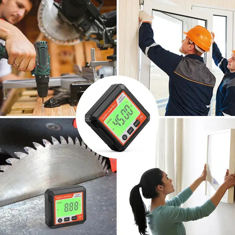 Portable Digital Protractor & Level Tool