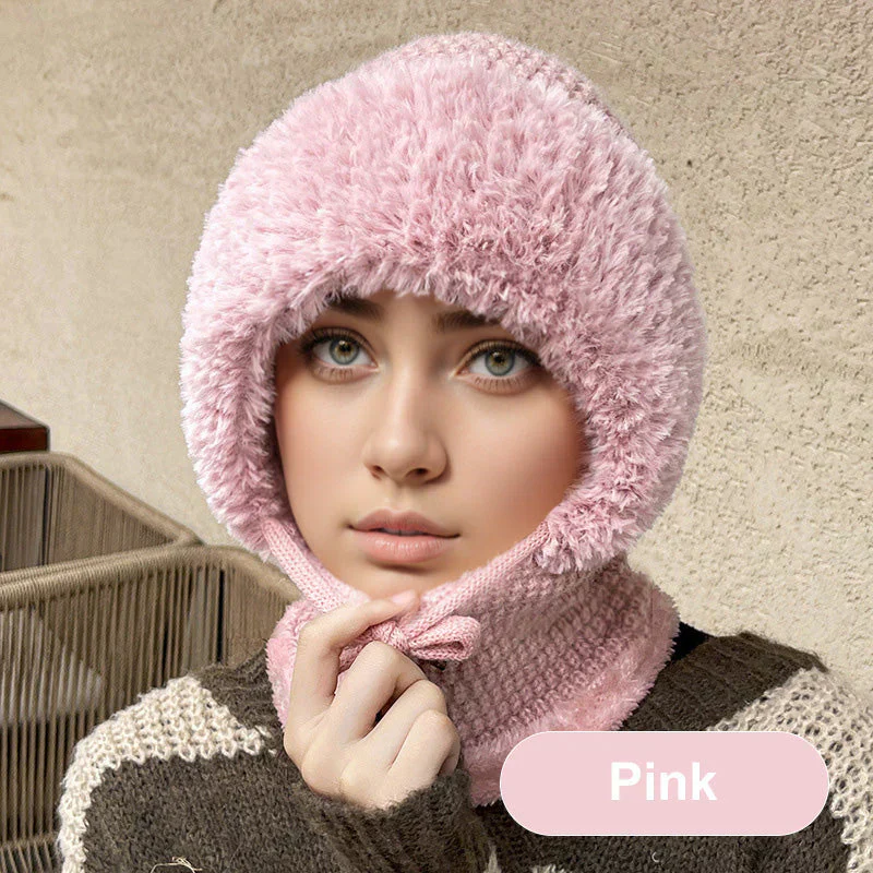 🔥Last Day Sale 49%🔥Women's Winter One-Piece Knitted Beanie Scarf Mask 4-in-1 Balaclava