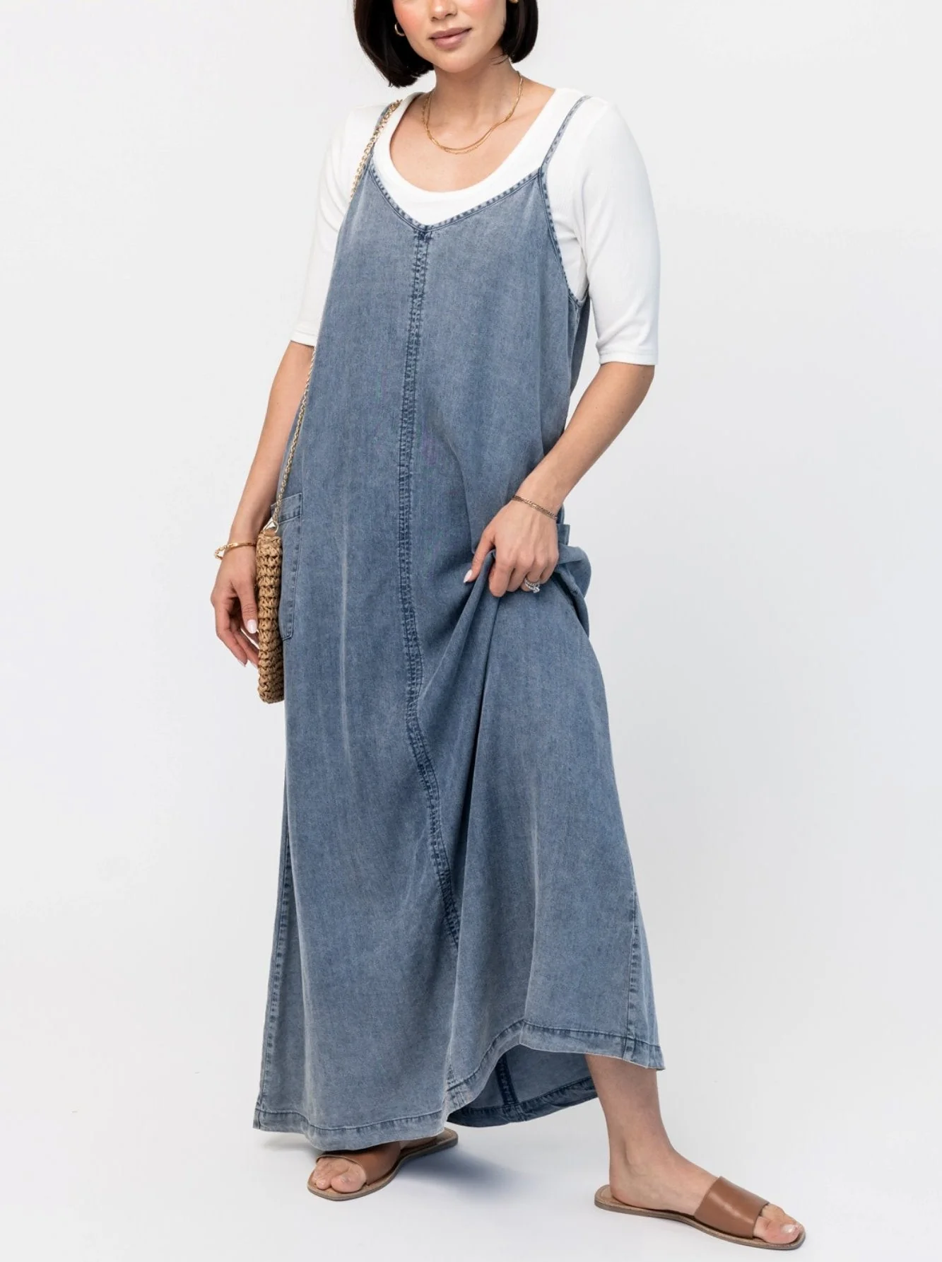 🔥Last Day Sale 49%🔥Women's Denim Maxi Jumper Dress