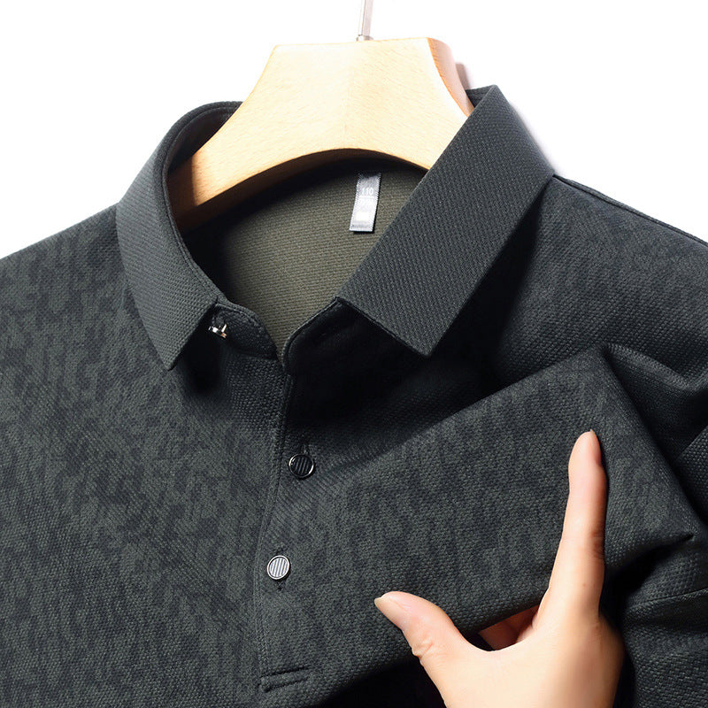 🎁Best Christmas Gift For Girls 50% OFF💖Men's Business Casual Lapel Long Sleeve T-Shirt