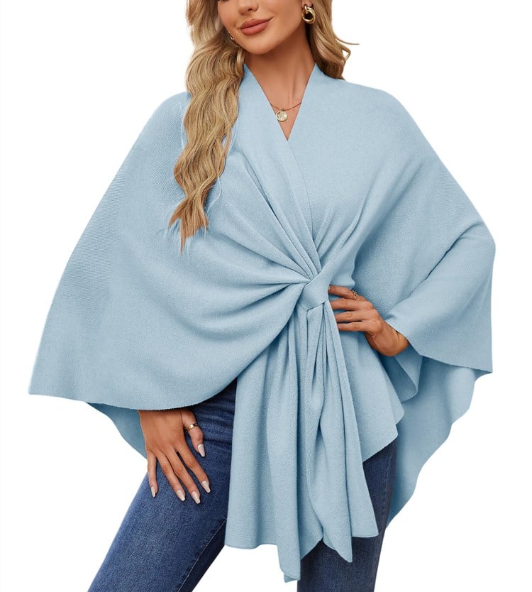 🔥Last Day Sale 49%🔥Elegant Shawl Wraps Soft Open Front Poncho Sweater