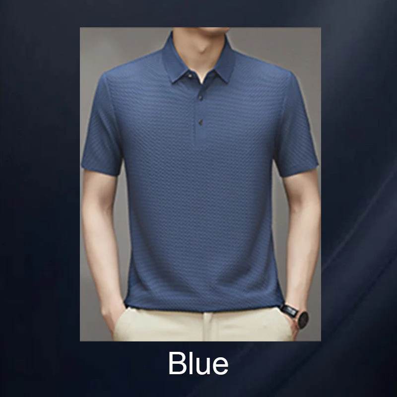 Men's Quick Dry Breathable Silk Polo Shirt
