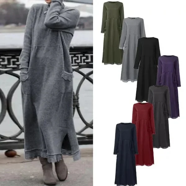 š„Last Day Sale 49%š„Loose plus size lace maxi dress