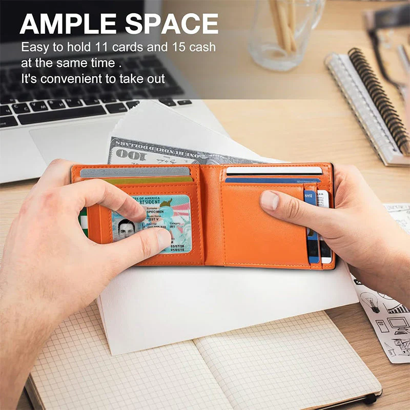 🔥Father's Day Sale -60% OFF!-Men's Slim Wallet with RFID Blocking🎁BUY 2 FREE SHIPPING