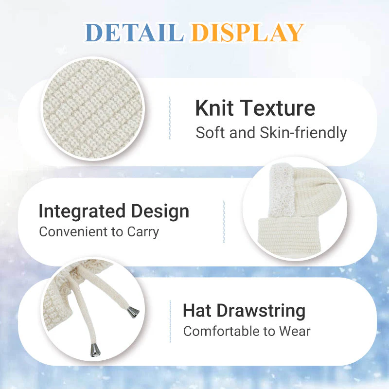 🔥Last Day Sale 49%🔥Women's Winter One-Piece Knitted Beanie Scarf Mask 4-in-1 Balaclava