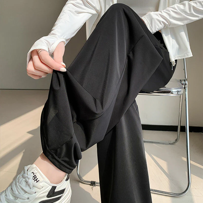 Casual Cool Feeling Drawstring Wide Leg Pants
