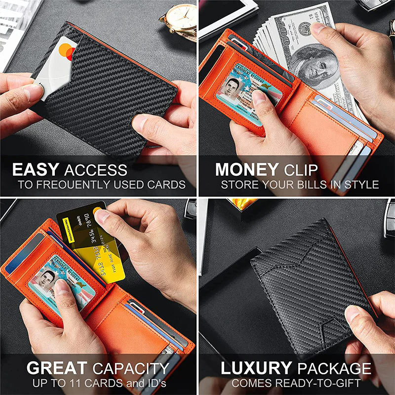 🔥Father's Day Sale -60% OFF!-Men's Slim Wallet with RFID Blocking🎁BUY 2 FREE SHIPPING