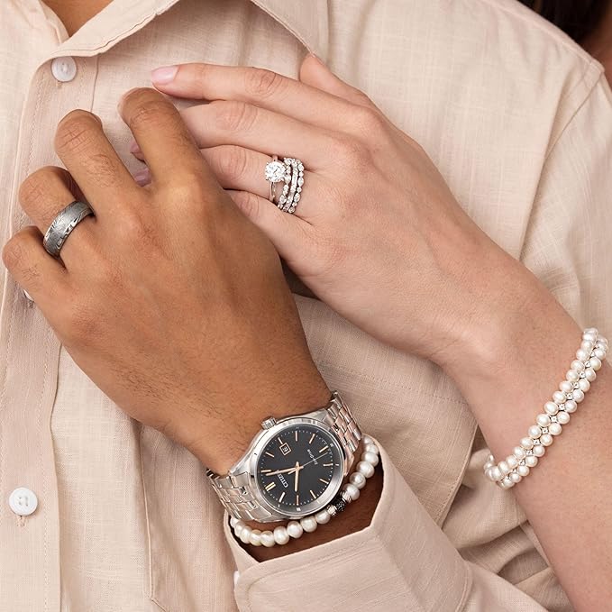 Men's Classic Eco-Drive Watch, 3-Hand Date Display, Sapphire Crystal