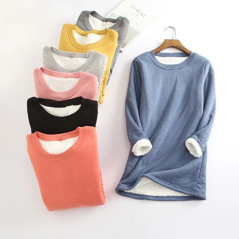 āGet ready for the cold seasonāWomenās NEW Casual Cotton Round Neck Solid Sweatshirtšāāļø