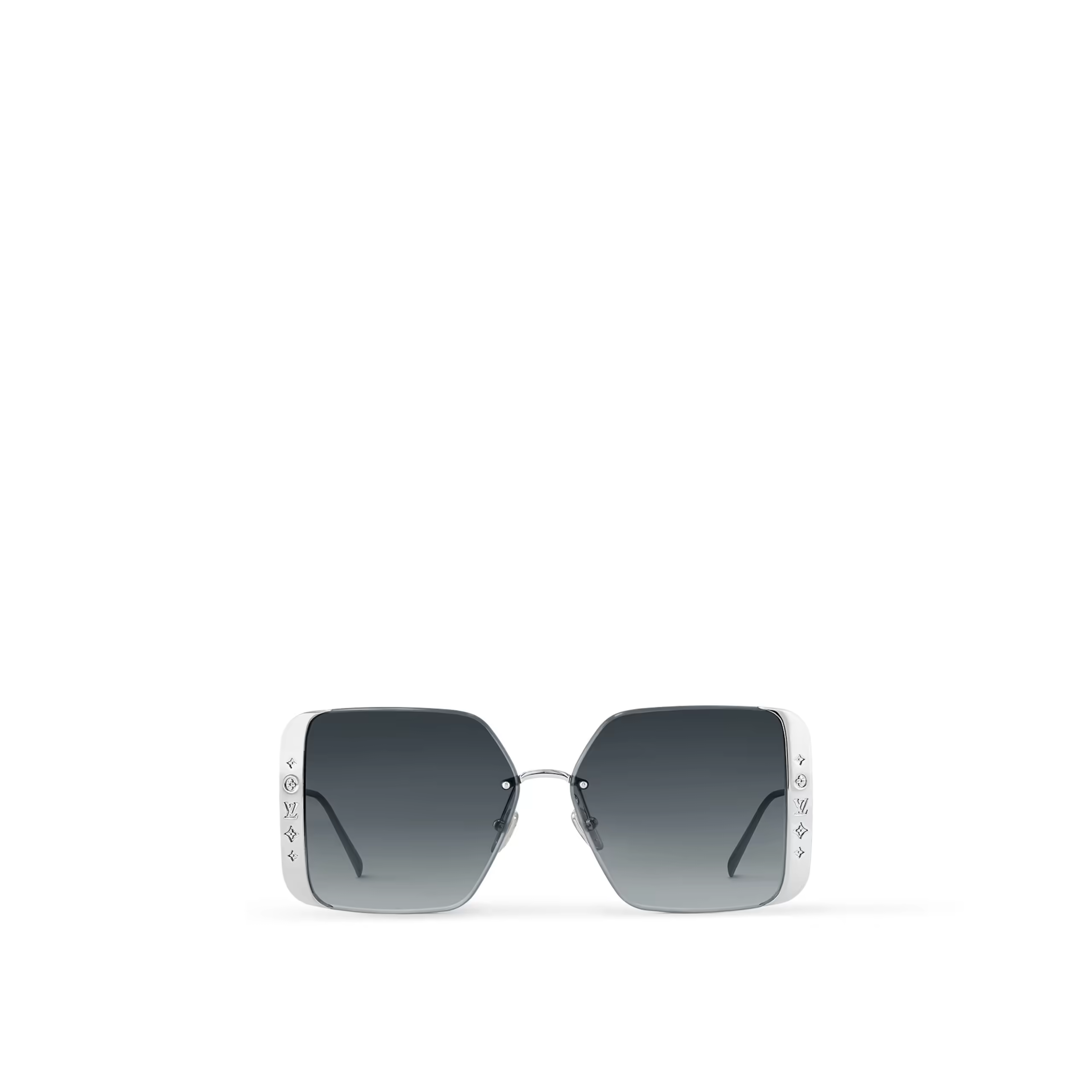Louis Vuitton Z2009U Moon Metal Square Sunglasses Silver