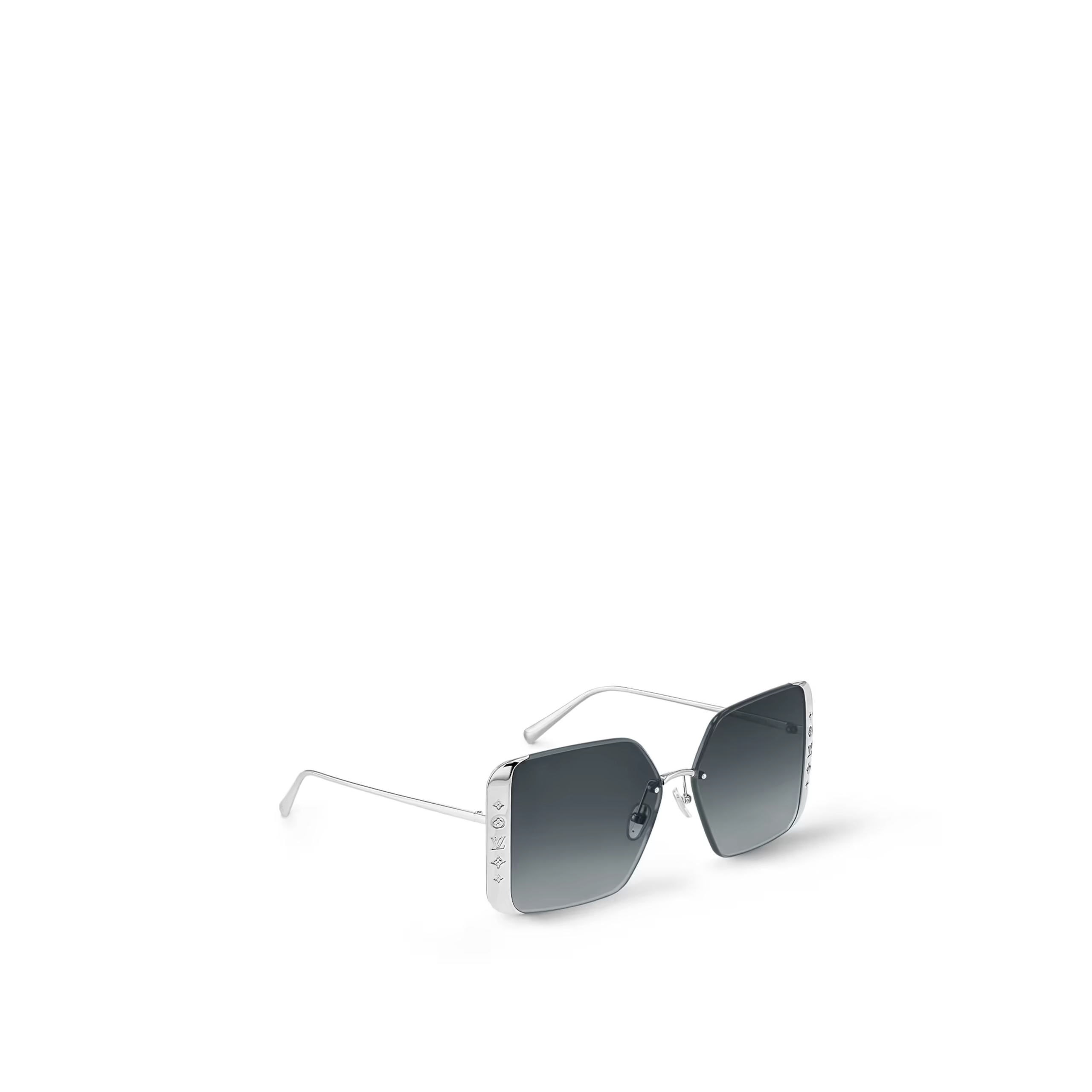 Louis Vuitton Z2009U Moon Metal Square Sunglasses Silver