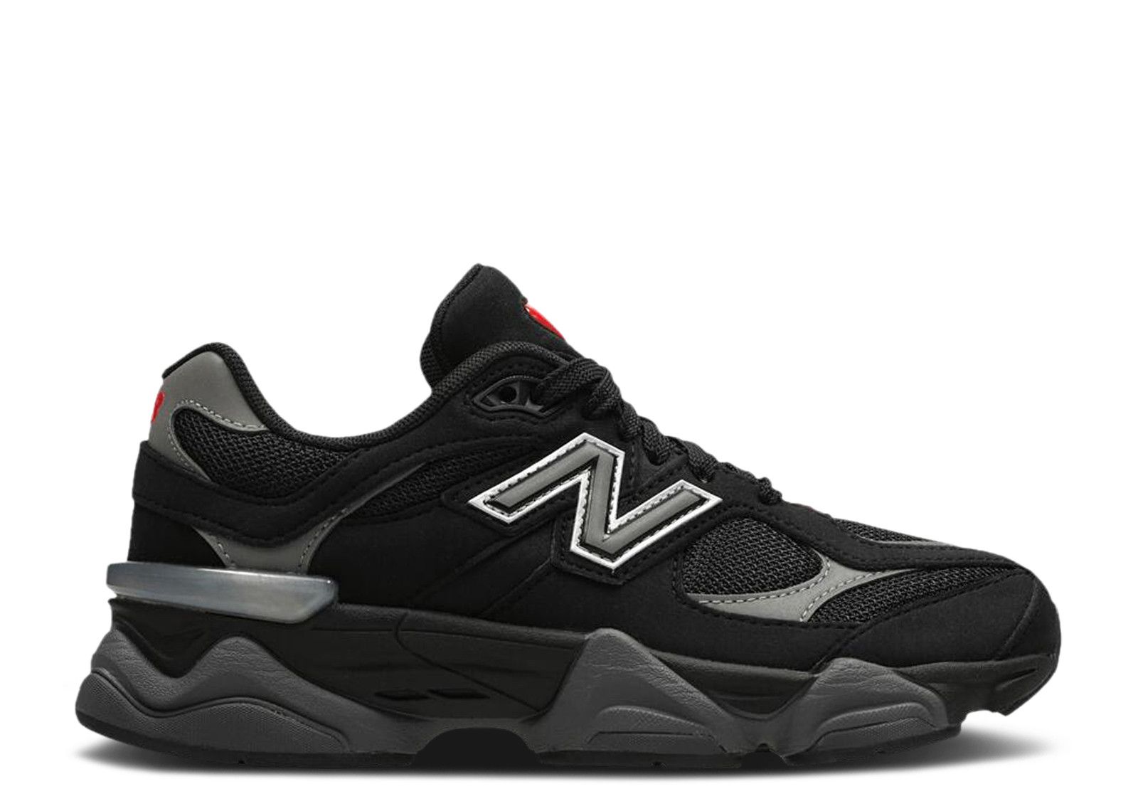 New Balance 9060 Big Kid Wide 'Black Grey Silver'
