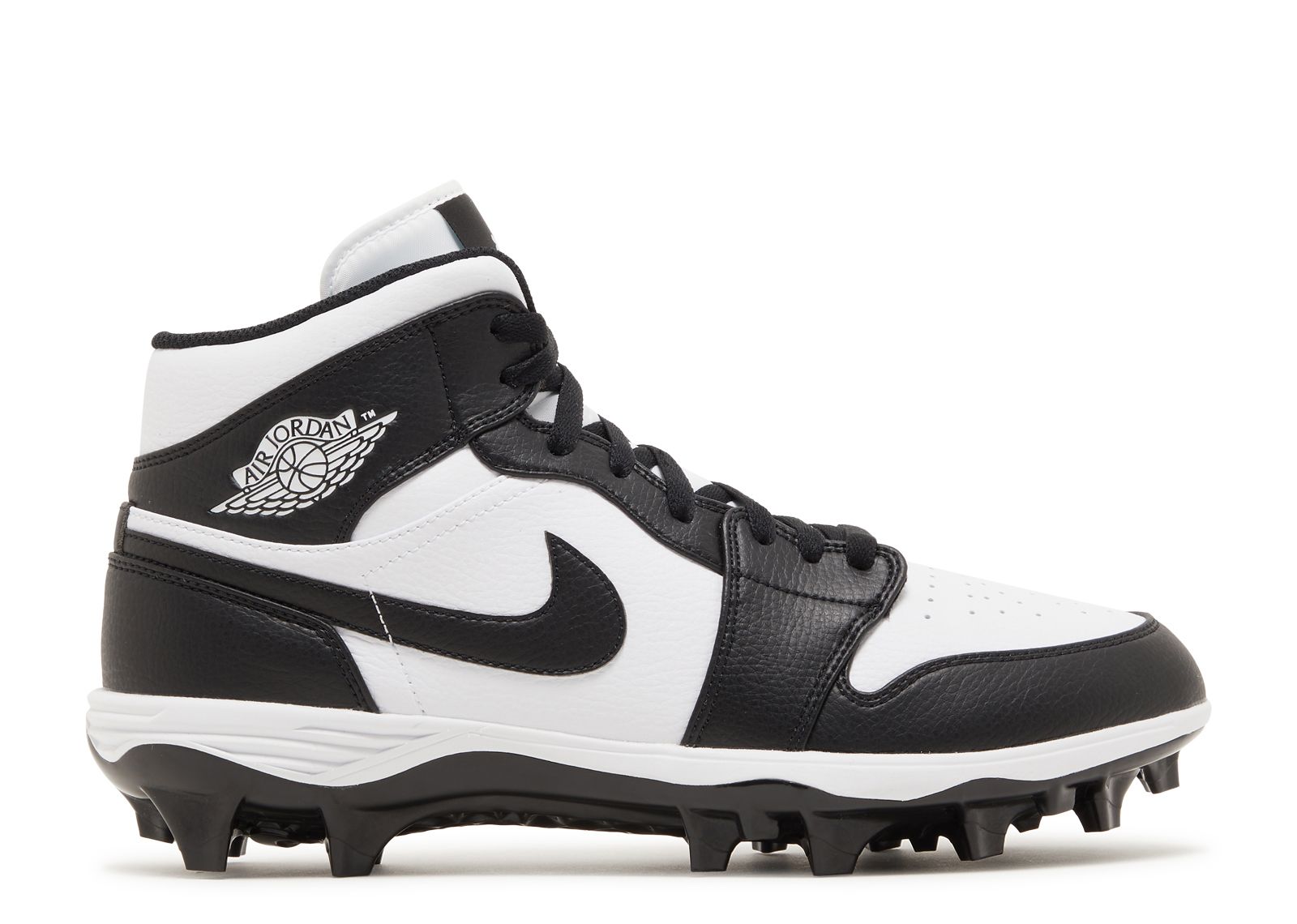Jordan 1 Mid TD Cleat 'Black White' 2023