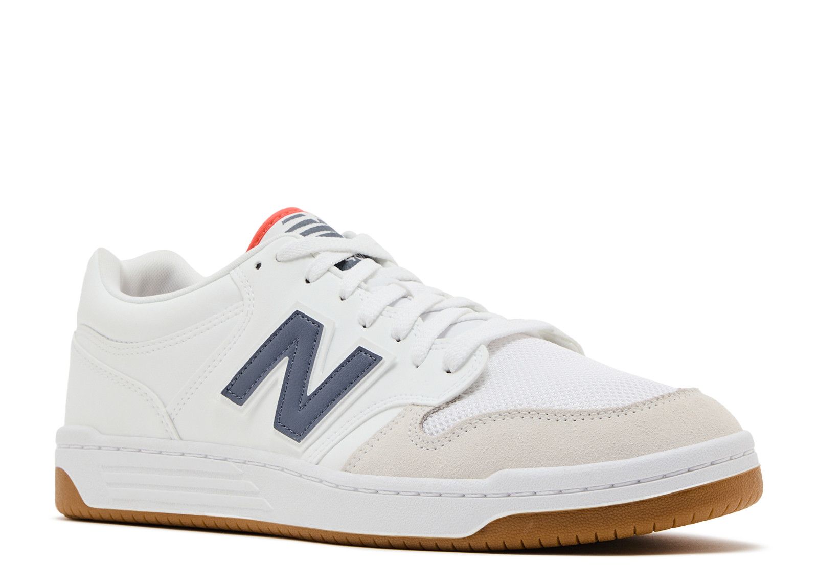 New Balance 480 'White Dark Arctic Grey Gulf Red'