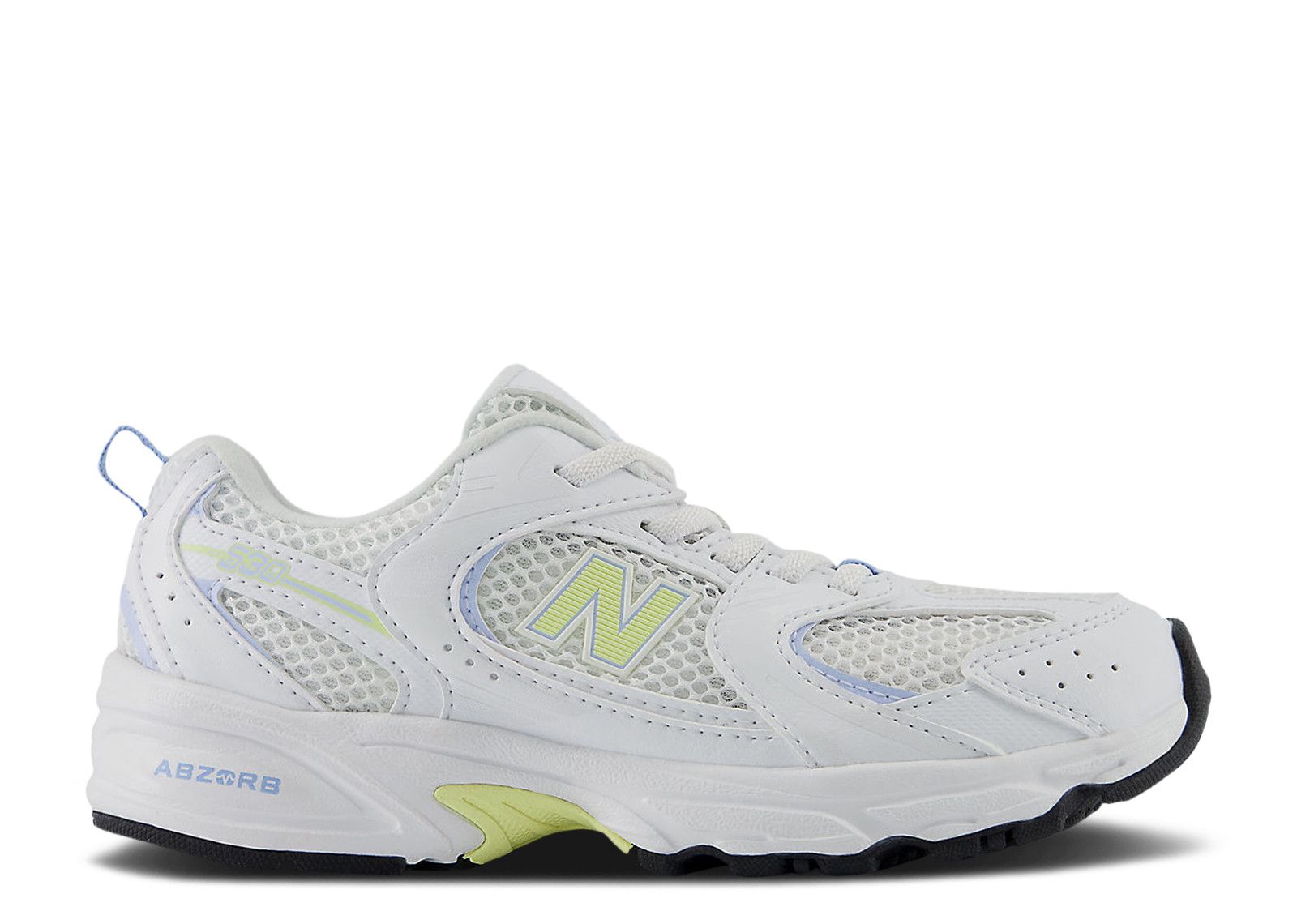 New Balance 530 Bungee Lace Little Kid Wide 'White Electric Sky'