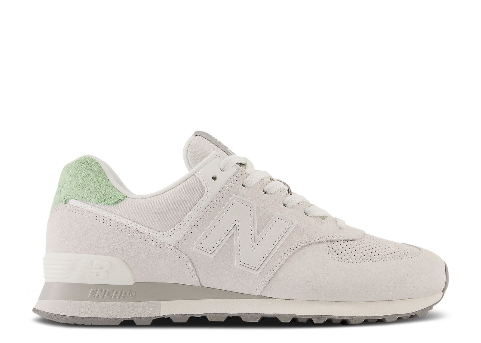 New Balance 574 'Light Grey Green Mismatched Heel Tab'