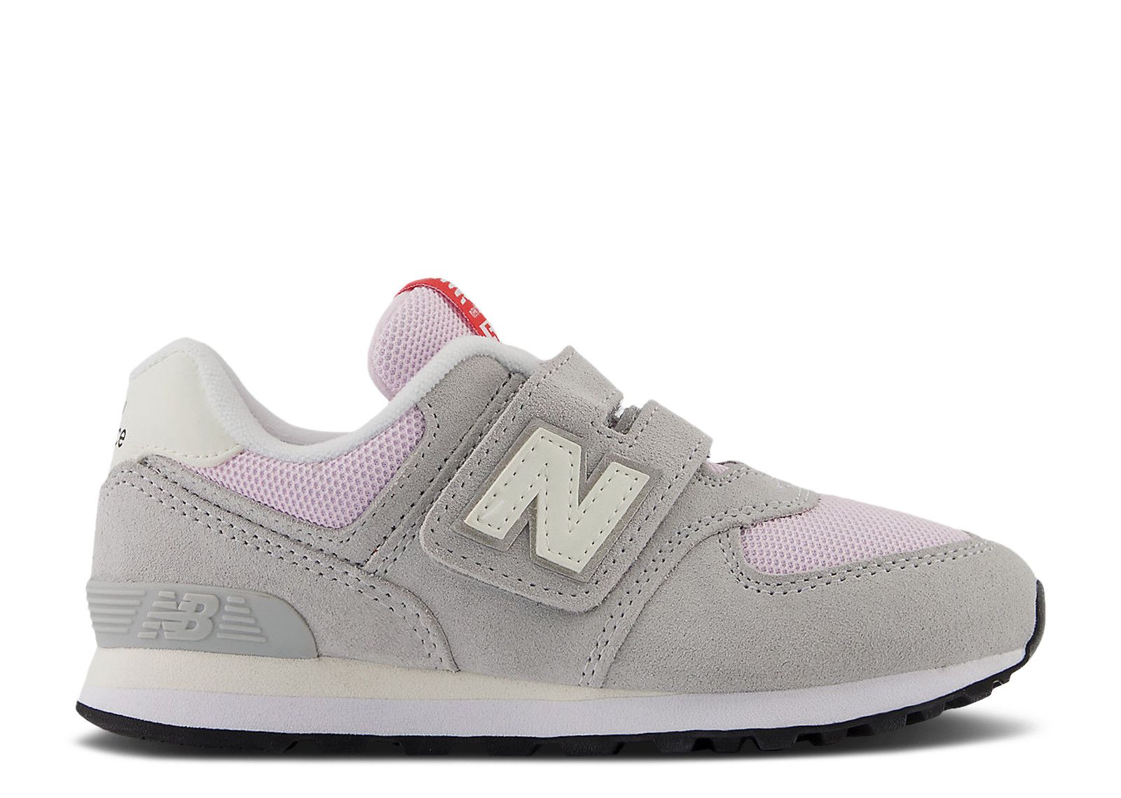 New Balance 574 Hook & Loop Little Kid Wide 'Brighton Grey Light Raspberry'