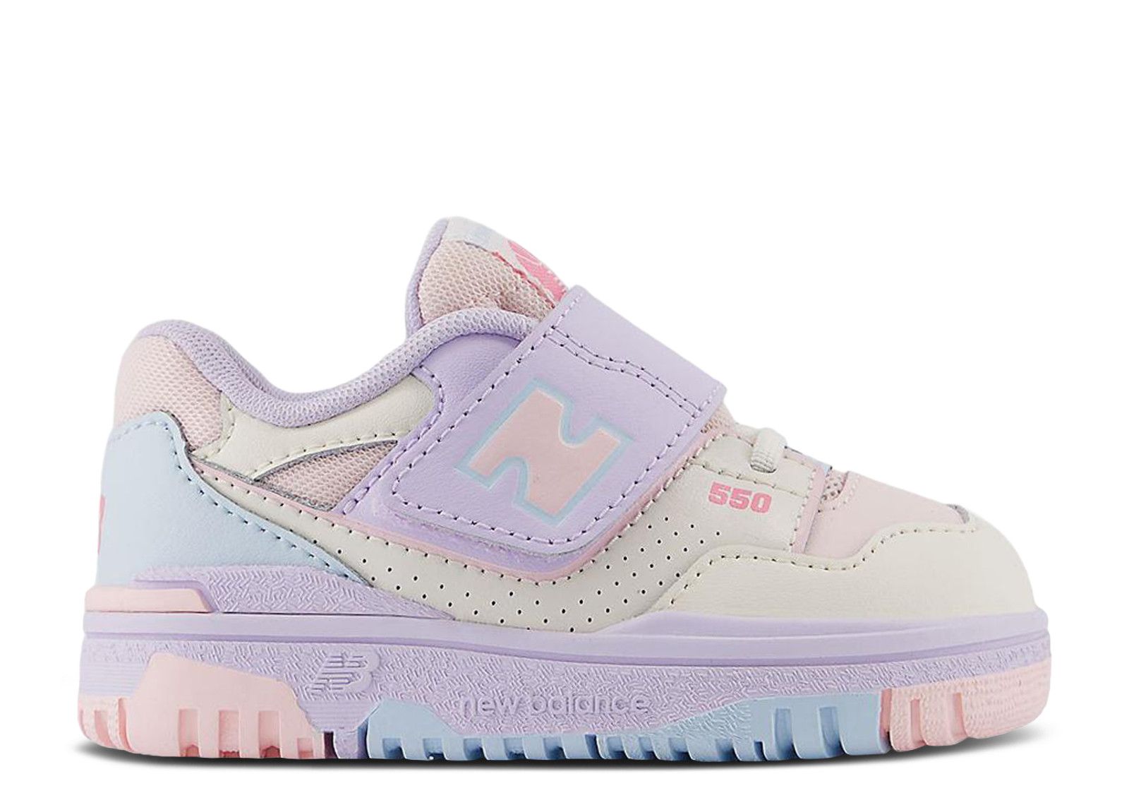 New Balance 550 Bungee Lace Toddler 'Shell Pink Permafrost'