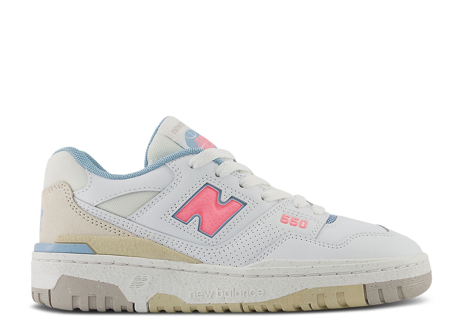 New Balance 550 Big Kid 'White Ultra Pink Blue'