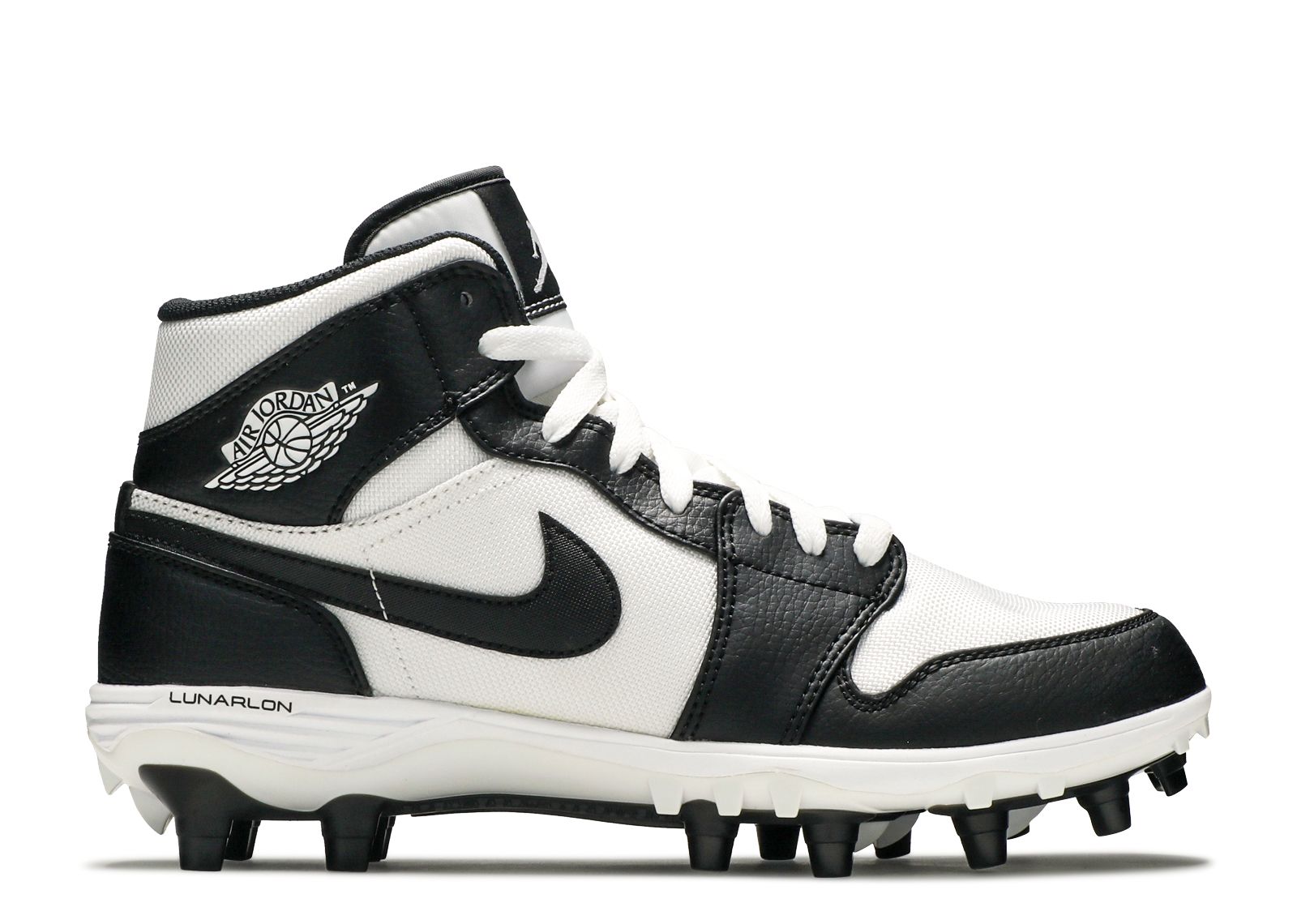 Jordan 1 Mid TD Cleat 'Black White'