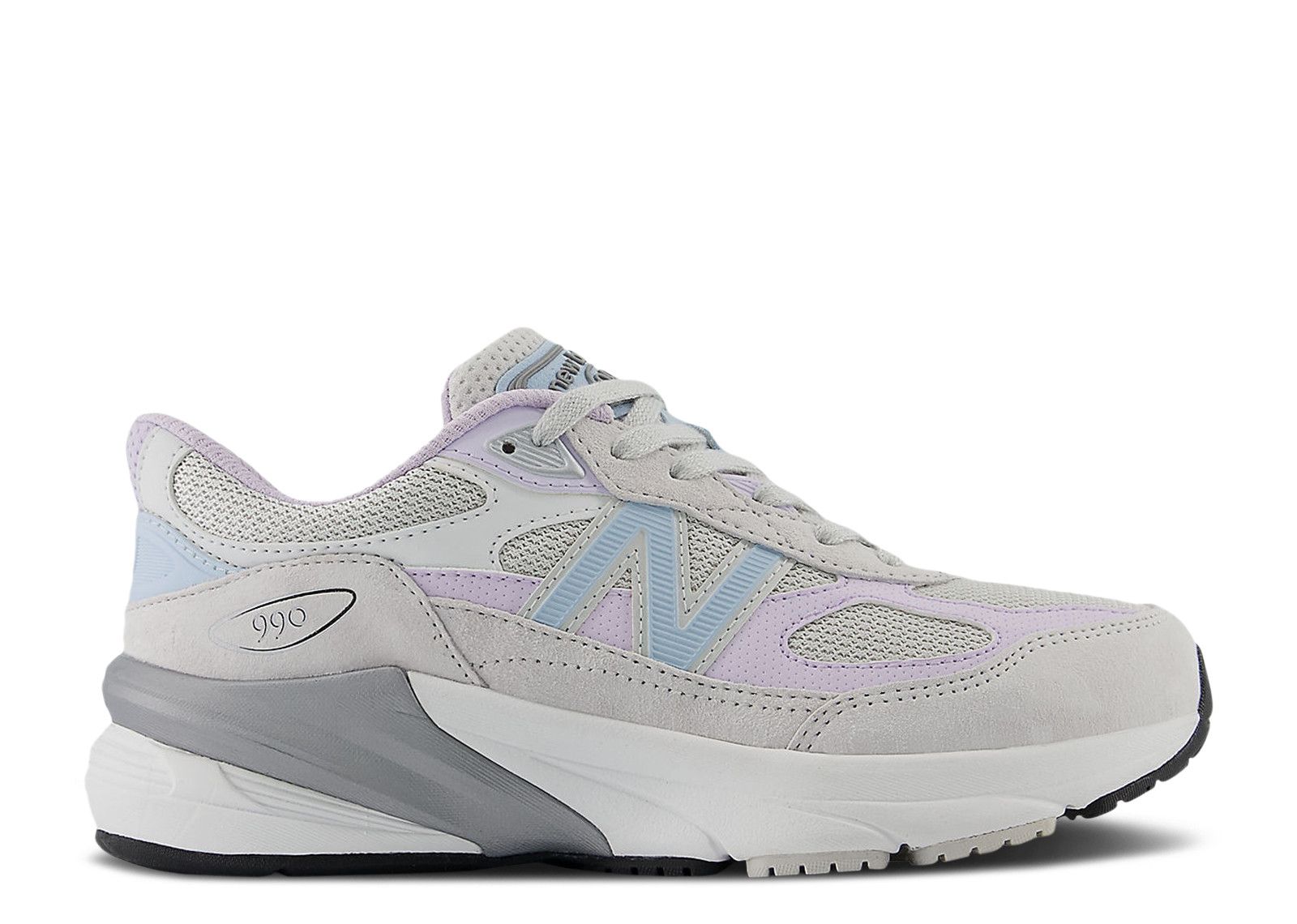 New Balance 990v6 Big Kid 'Grey Matter Bright Lavender'