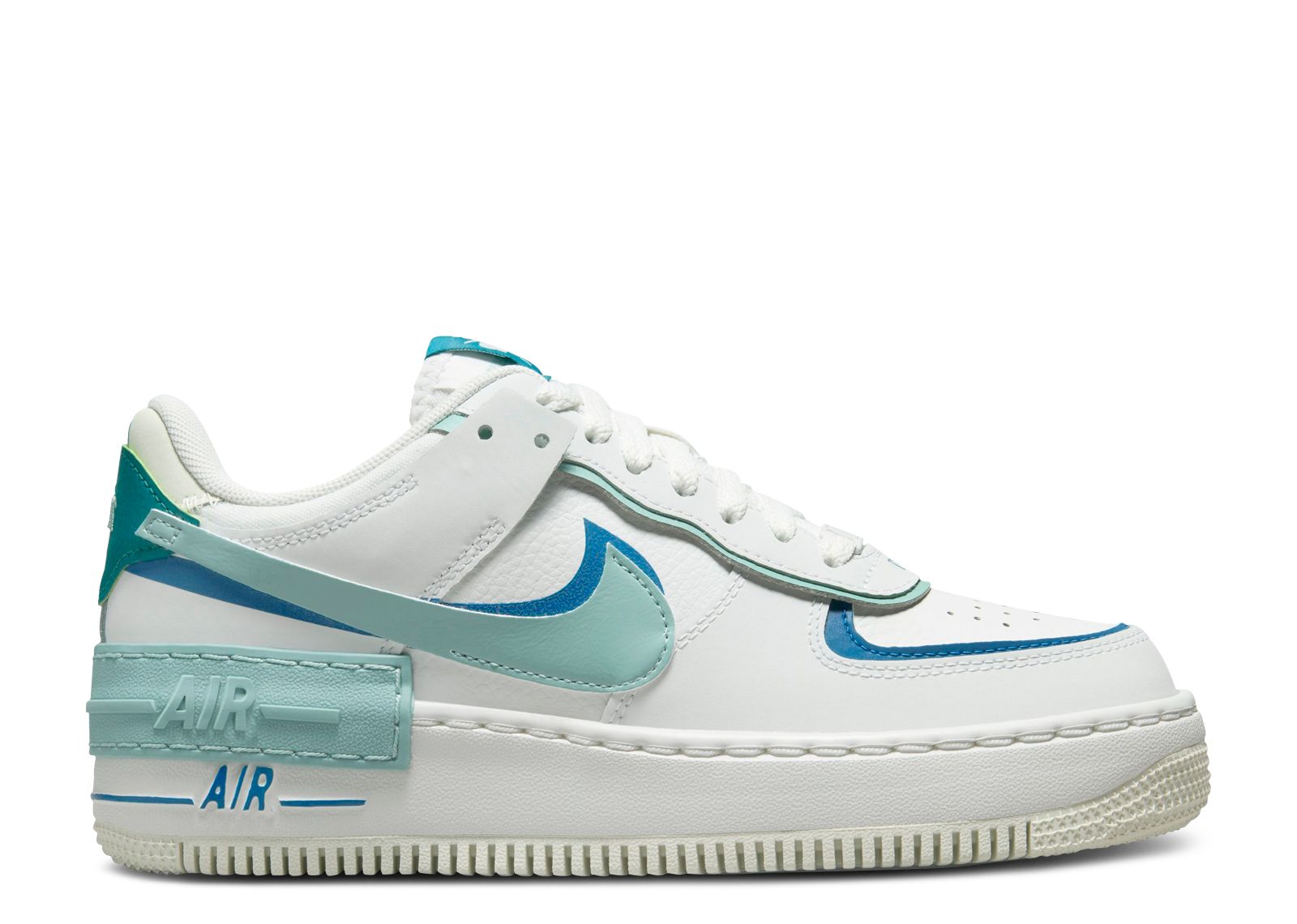 Wmns Air Force 1 Shadow 'White Industrial Blue Teal'
