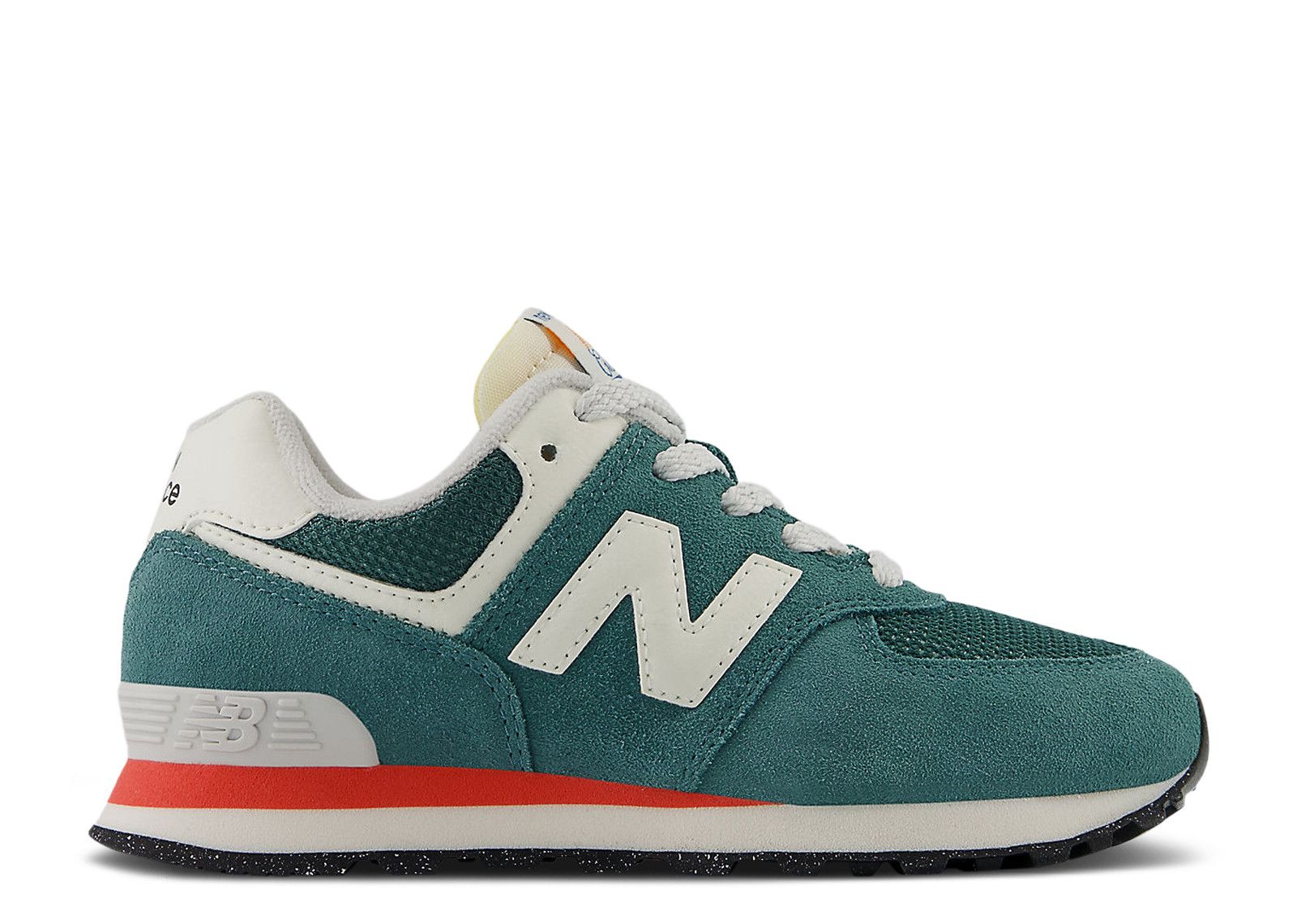 New Balance 574 Little Kid 'New Spruce Blast Red'