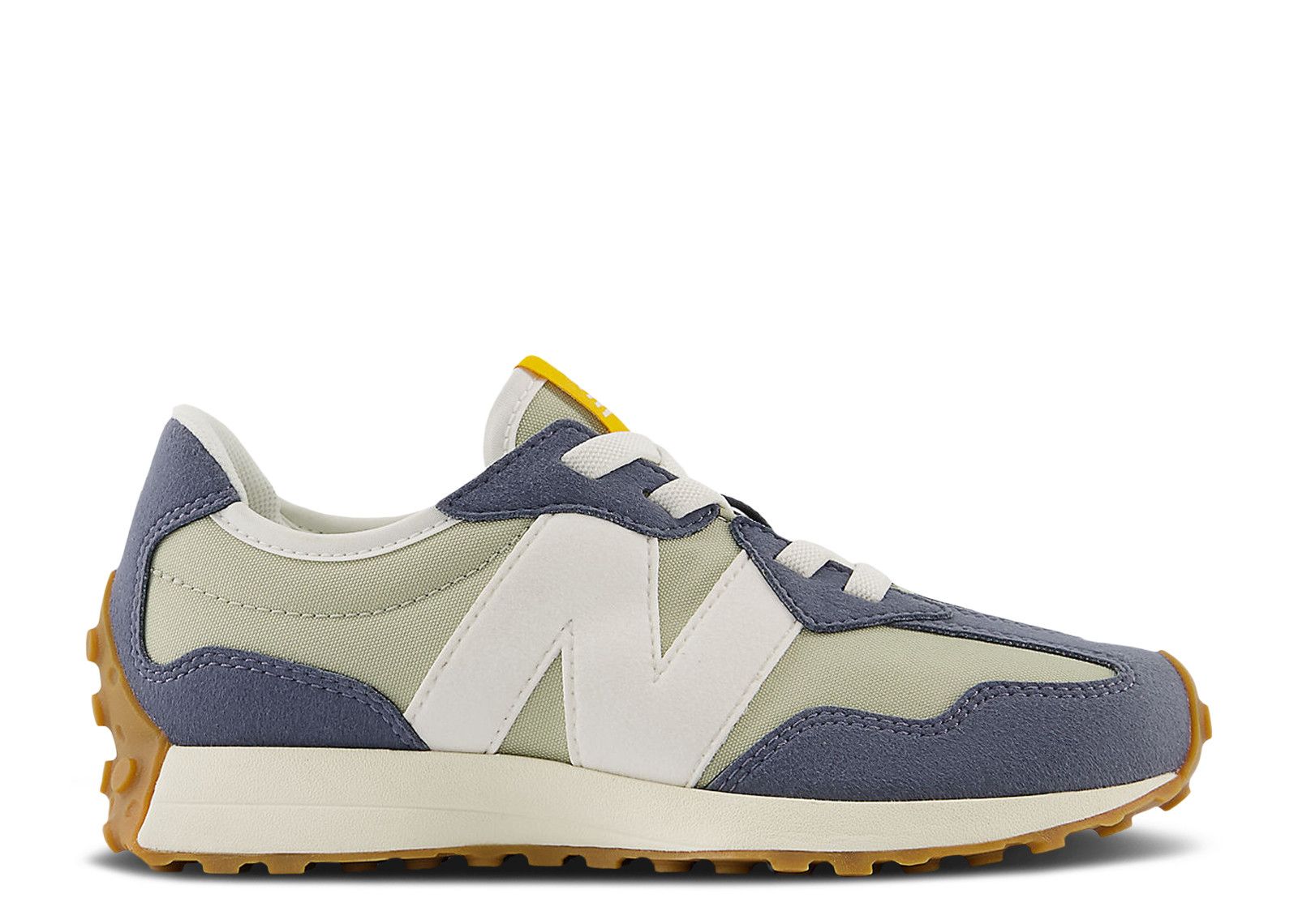 New Balance 327 Bungee Lace Little Kid Wide 'Dark Arctic Grey Olivine'