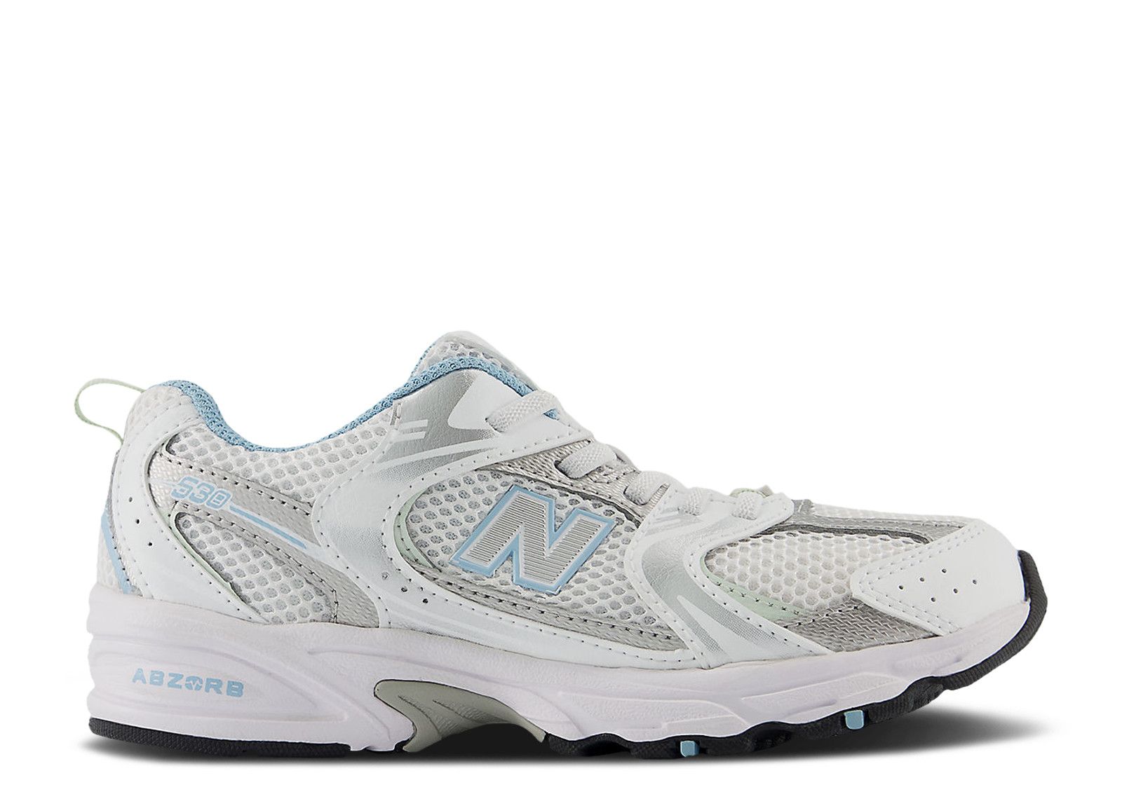 New Balance 530 Bungee Little Kid Wide 'White Chrome Blue'