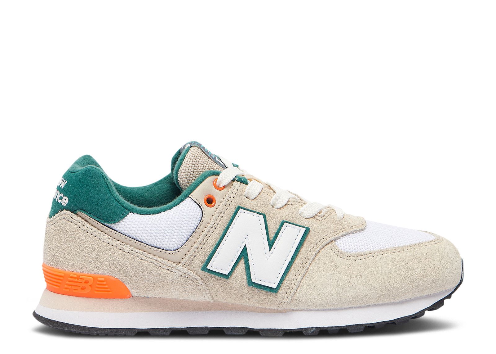 New Balance 574 Big Kid 'White Green'