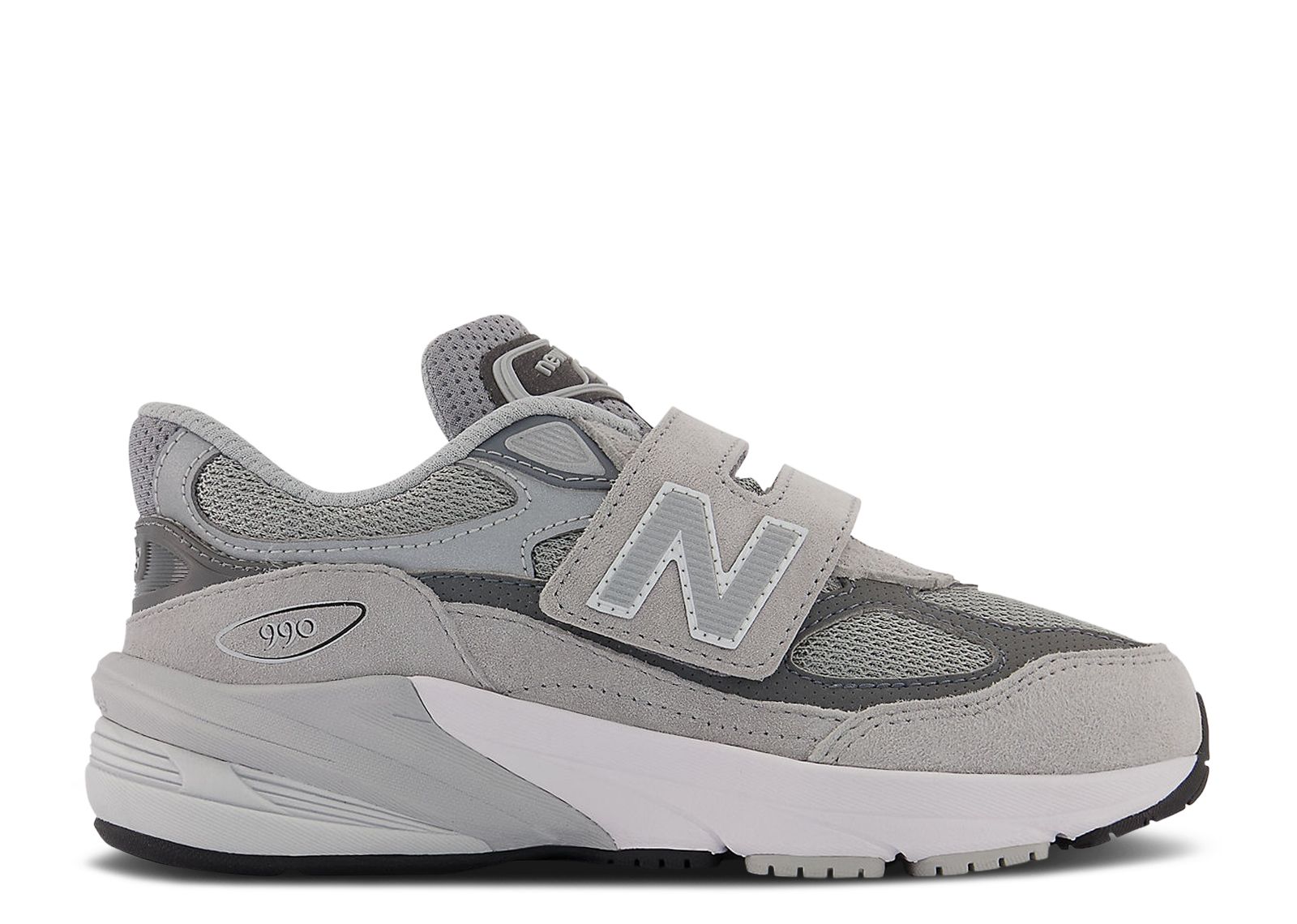 New Balance 990v6 Hook & Loop Little Kid X-Wide 'Castlerock'