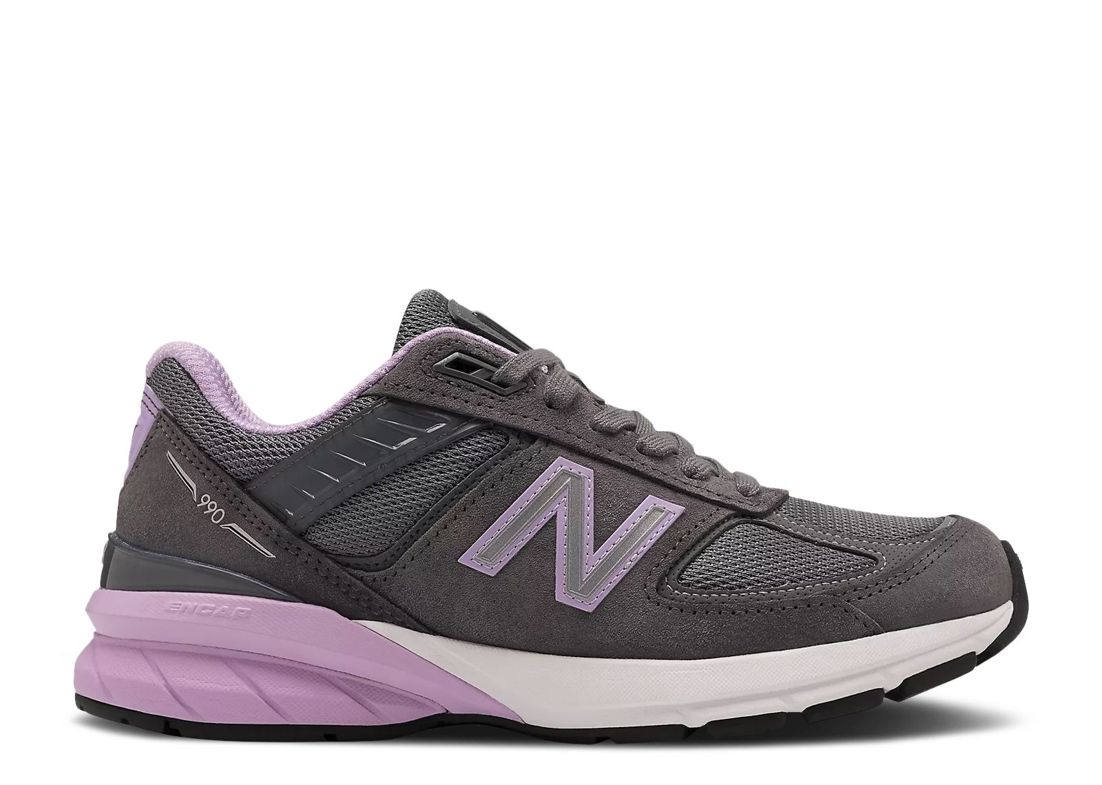 New Balance Wmns 990v5 Made In USA Wide 'Lead Dark Violet Glow'