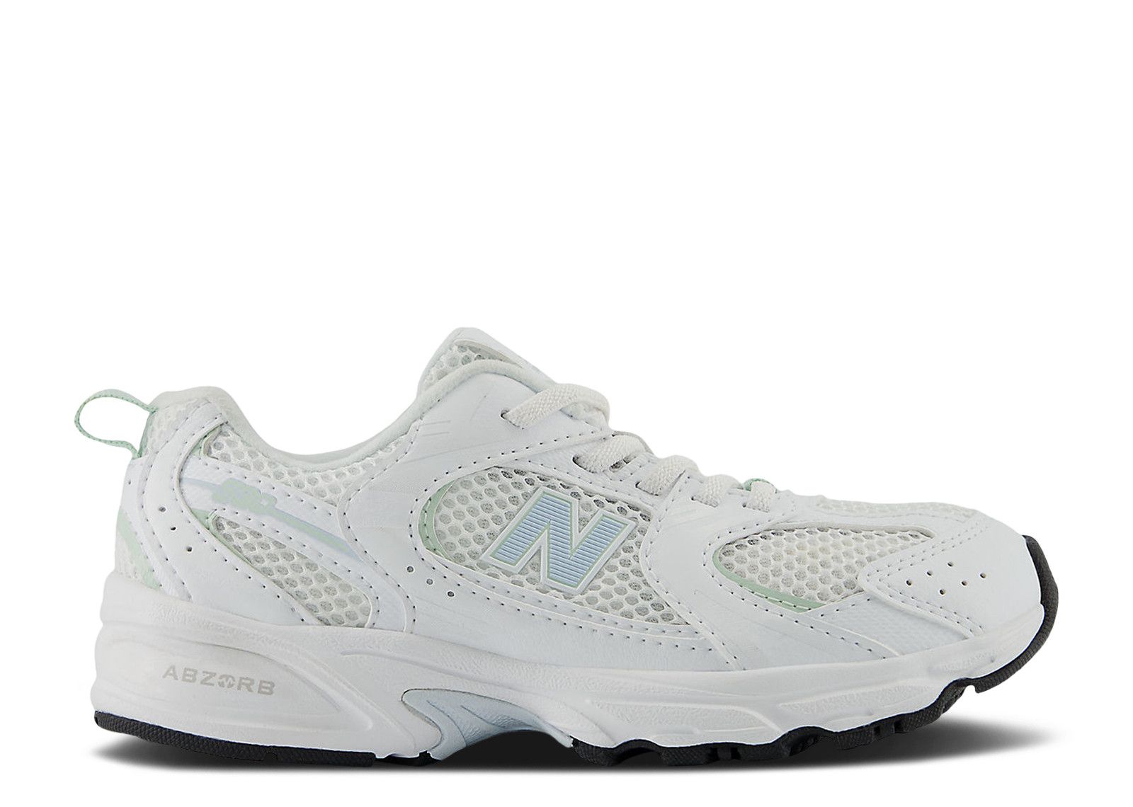 New Balance 530 Bungee Lace Little Kid Wide 'White Ice Blue'