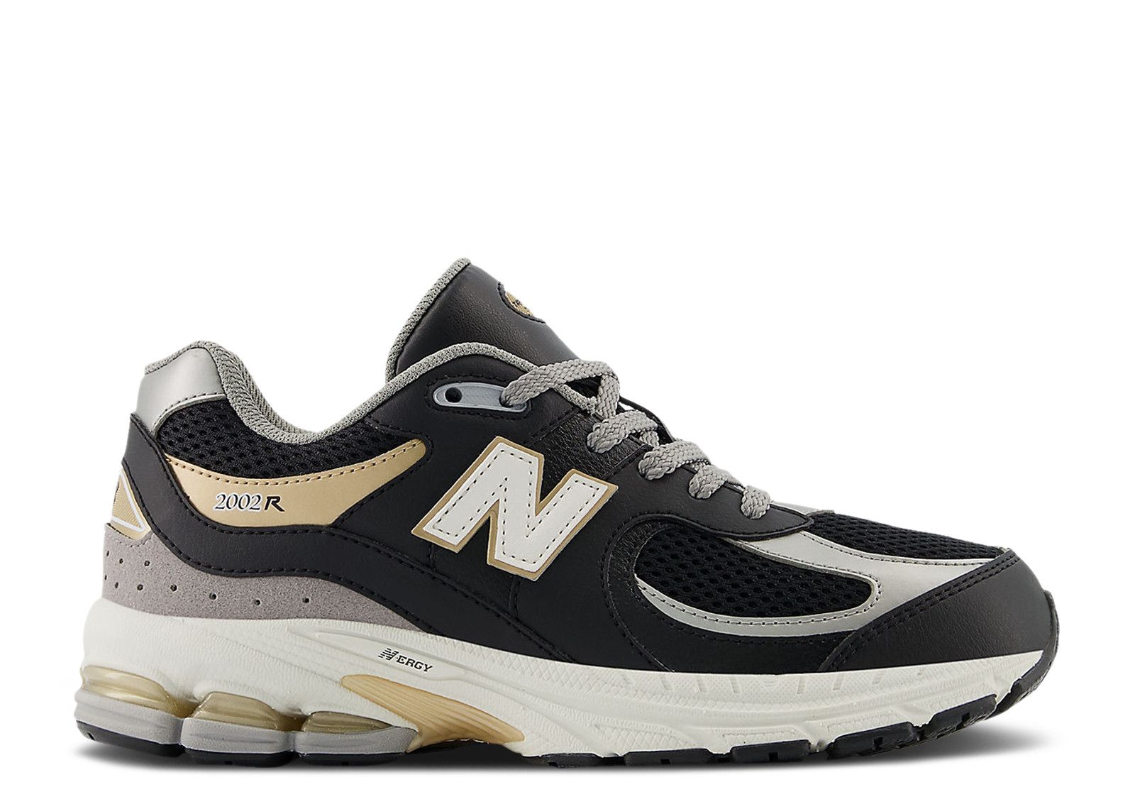 New Balance 2002R Big Kid Wide 'Black Sea Salt Gold'