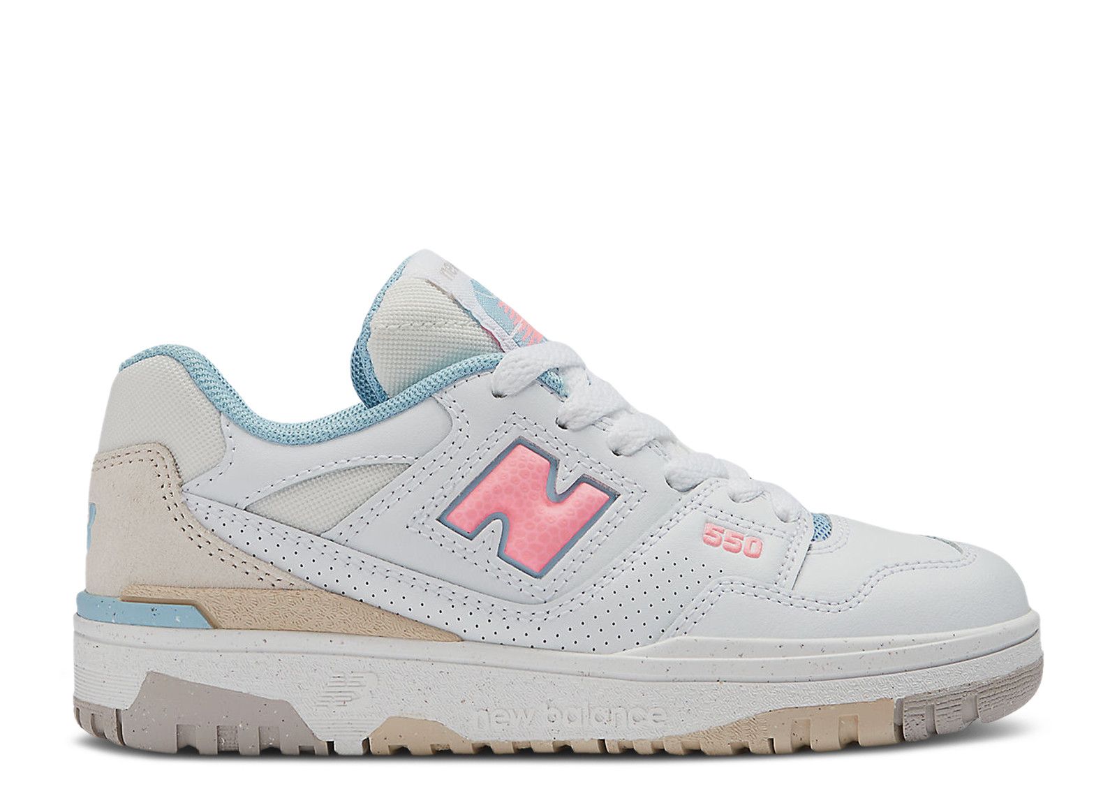 New Balance 550 Little Kid 'White Ultra Pink Blue'