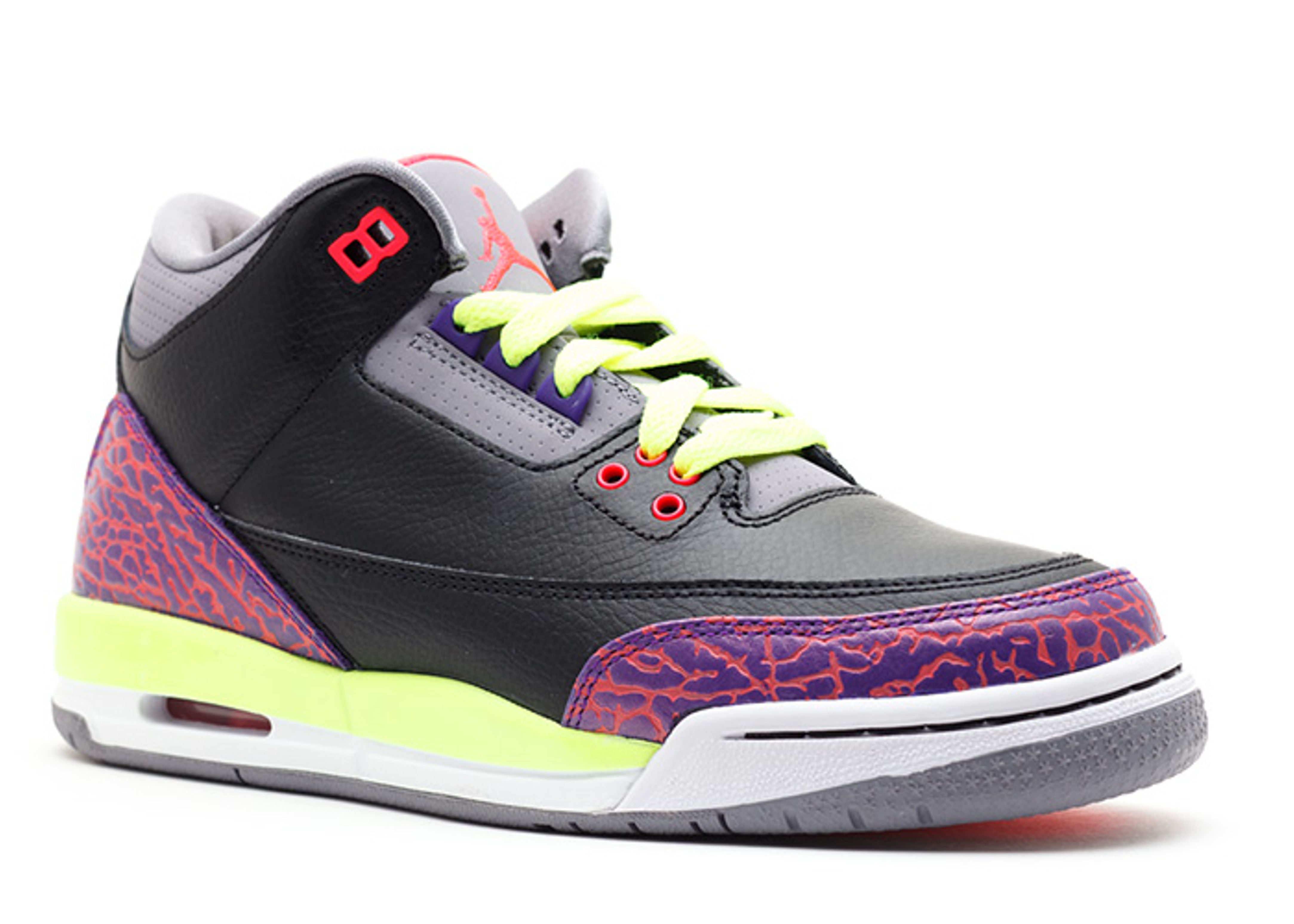 Jordan 3 Retro GS 'Black Atomic Red'