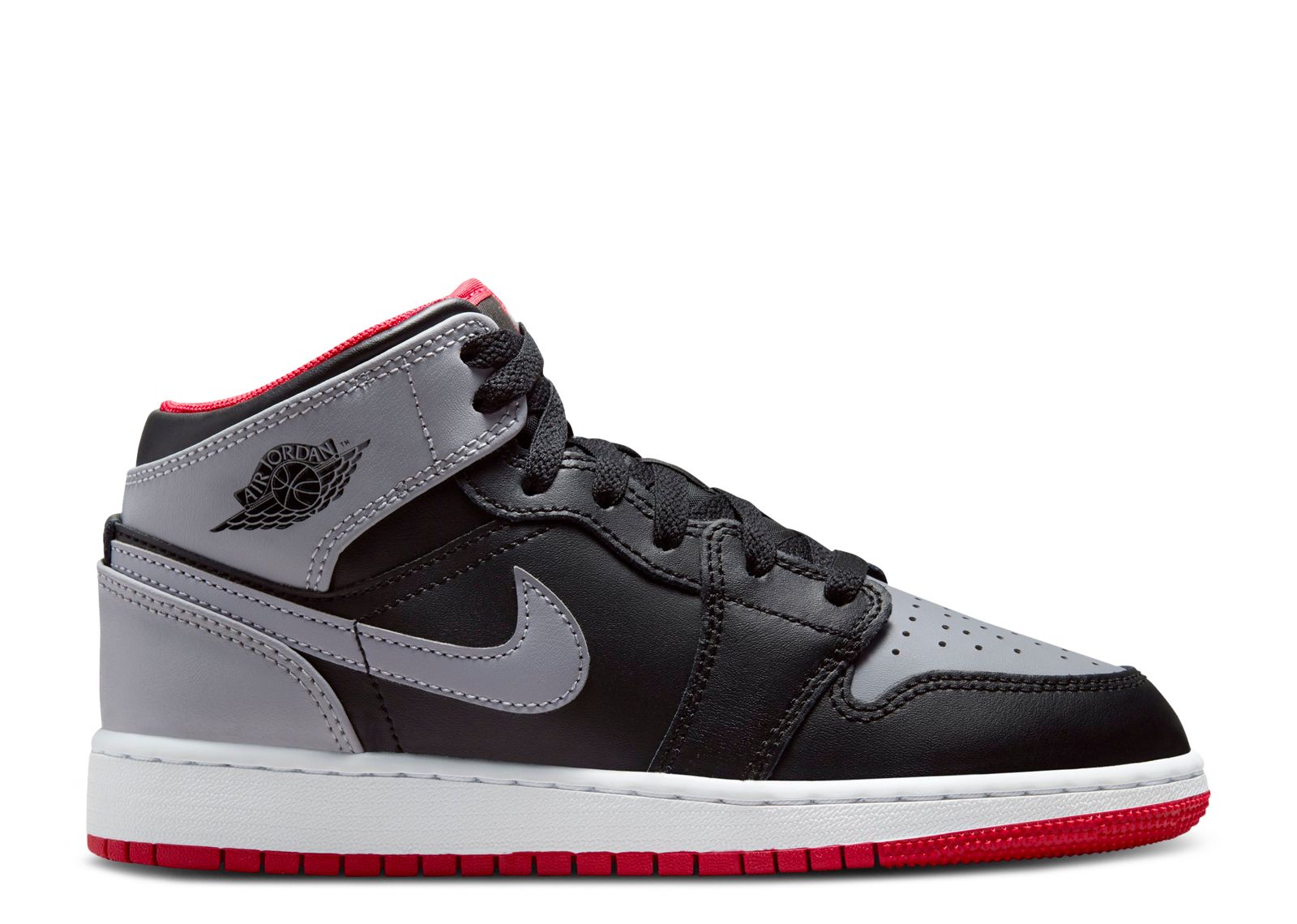 Jordan 1 Mid GS 'Bred Shadow'