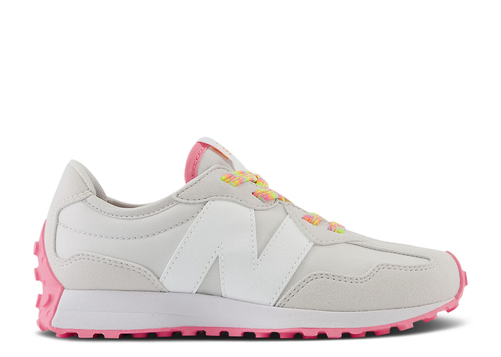 New Balance 327 Little Kid Wide 'Grey Matter Bright Pink'