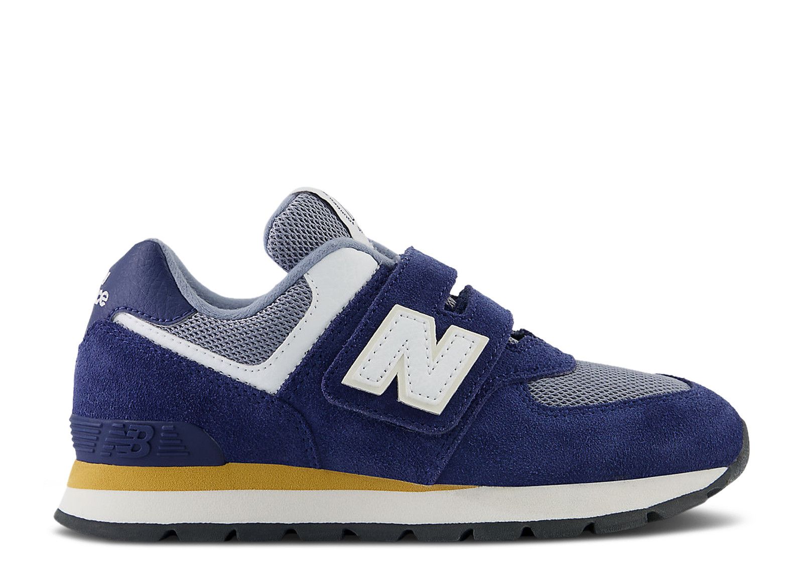 New Balance 574 Hook & Loop Little Kid Wide 'Navy Blue Rabbit Grey'