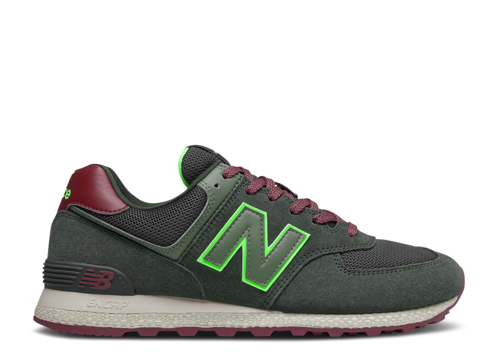 New Balance 574 'Dark Olive Energy Lime'