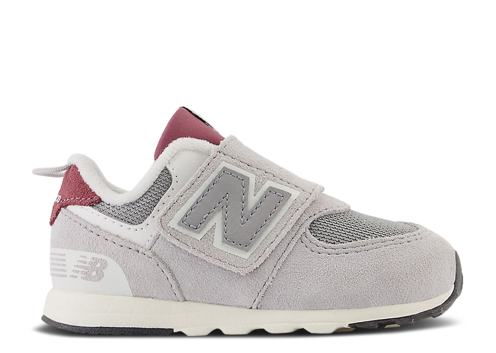 New Balance 574 New-B Hook & Loop Toddler 'Raincloud Burgundy'