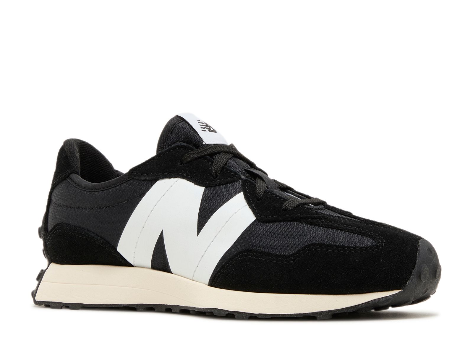 New Balance 327 Big Kid Wide 'Black White'
