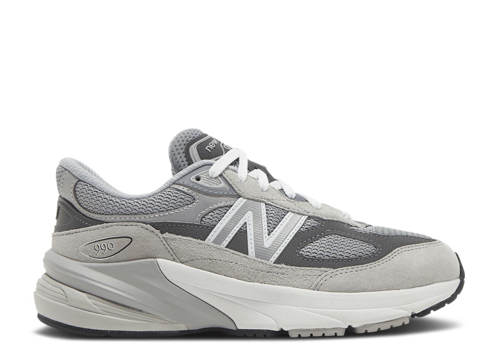 New Balance 990v6 Big Kid Wide 'Castlerock'
